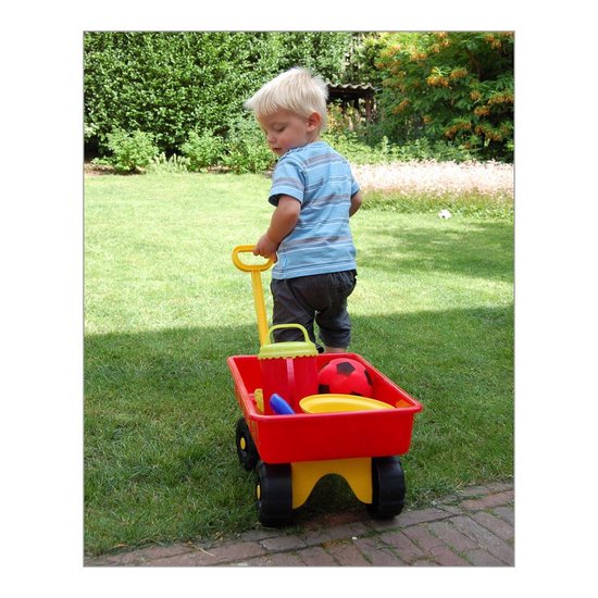Speelgoed Bolderkar - Plastic - Kinderen - Buitenspeelgoed - 47CM - Rood |  bol.com