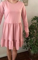Roze jurk met lange mouwen