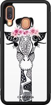 Samsung A40 hoesje - Giraffe | Samsung Galaxy A40 case | Hardcase backcover zwart