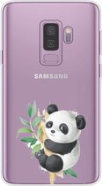 Samsung Galaxy S9 Plus siliconen pandaatje telefoonhoesje - Transparant - Panda