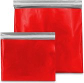 Plastic verzendzakken Rood - 50 x 46 cm (L) - 100 micron (kleding - webshop) - 20 stuks