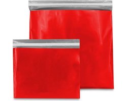 Plastic verzendzakken Rood - 50 x 46 cm (L) - 100 micron (kleding - webshop) - 20 stuks