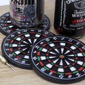 Dartbord Onderzetters - Retro - Koffie - Drankje - 4stuks