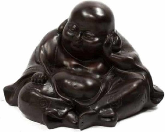 Beeld Polystone Lachende Boeddha (13 cm) | bol.com