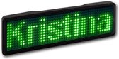 Sertronics LED naamplaatje 9.3x3cm zwarte rand - LED Kleur - Groen