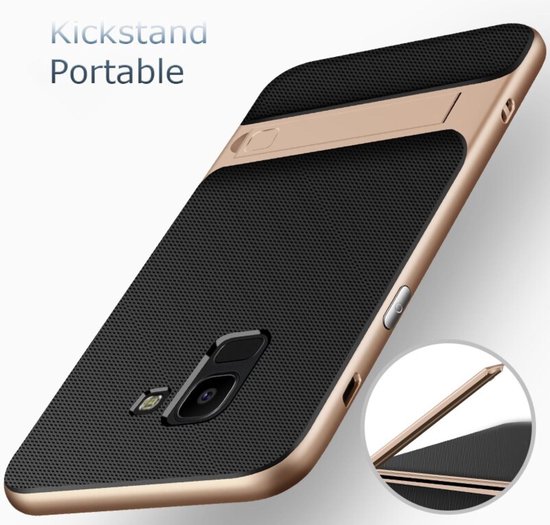 Coque Arrière Luxe Samsung Galaxy A6 2018 | Rose | Antichoc | TPU de haute qualité - PC dur | Béquille