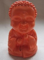 ZoeZo Design - Boeddha - spaarpot - oranje - hoogte 17 cm - polyresin