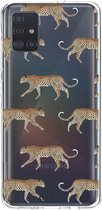 Casetastic Samsung Galaxy A51 (2020) Hoesje - Softcover Hoesje met Design - Hunting Leopard Print