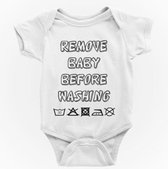 Passie voor stickers Baby rompertjes met tekst: Remove baby before washing  74/80