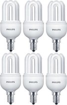 6 stuks Philips Genie Spaarlamp E14 11W/865 6500K