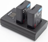 ChiliPower LP-E10 USB Duo Kit geschikt voor Canon - Camera accu set, 2 accu's en dubbellader