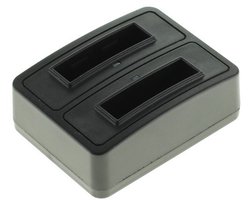 Huismerk Duo oplader voor 2 camera accu's Pentax D-Li68 en D-Li22