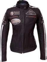Urban Leather Fifty Eight Veste de moto en cuir Femme - Marron Foncé - Taille 5XL