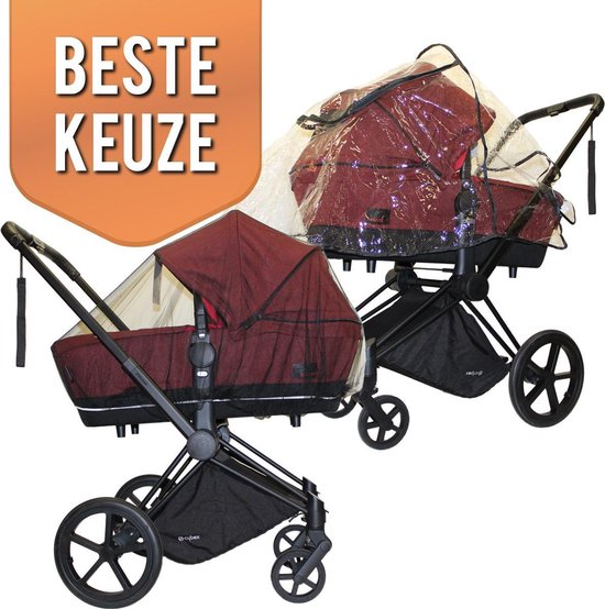 Cybex Priam all weather pakket - muskietennet en regenhoes / klamboe grijs  | bol.com