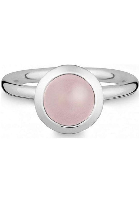 Quinn - zilveren ring met rozenkwarts - 021838630