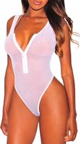 Witte doorzichtige Riolook Body - Carroll White