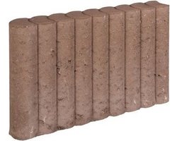 3 stuks! Rondo palissade bruin 8x35x50 cm Gardenlux