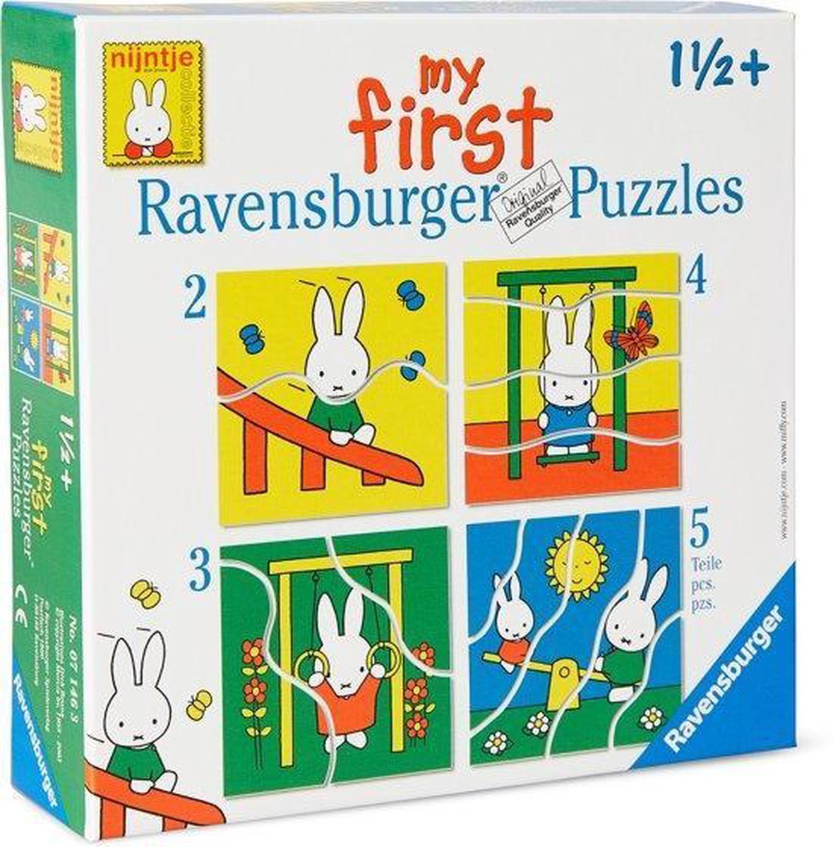 Ravensburger nijntje My First Puzzels -2+3+4+5 stukjes - kinderpuzzel - Ravensburger