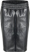 Zwarte damesrok - Rok zwart - Leatherlook - Stylefever