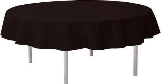 zoogdier moersleutel Terugspoelen Zwart rond tafelkleed/tafellaken 240 cm stof - Ronde tafelkleden Opaque  Black - Zwarte... | bol.com