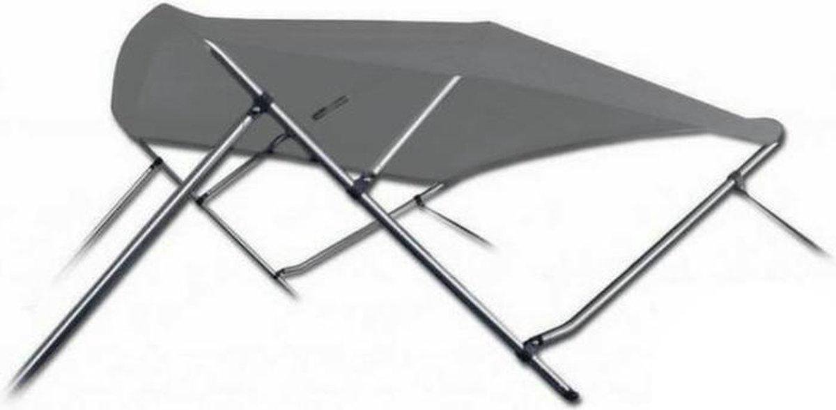 3 Boog Biminitop Zonnetent PREMIUM H137 cm DONKERGRIJS Breedte 170-182 cm