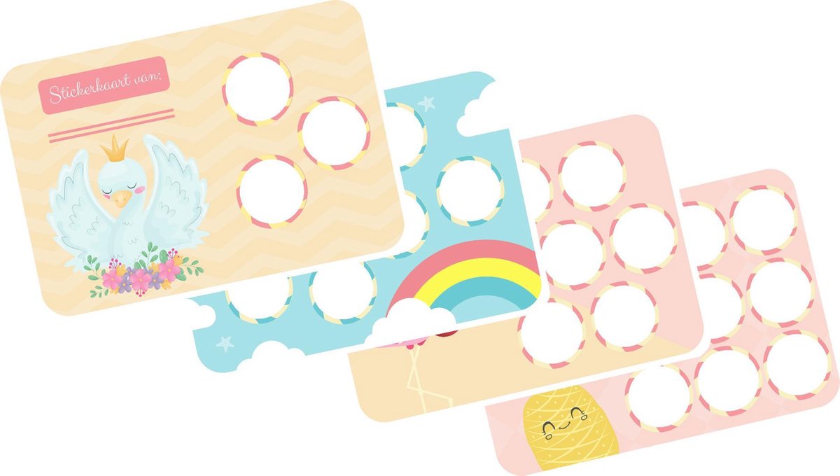 Beloningssysteem Meisje - Zindelijkheidstraining kind - 20x beloningskaart - 120 stickers - Plasdiploma - Beloningsstickers - Beloningskalender - Luiers — afbeelding 2