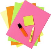 10x Fluo 80 pak van 100 Inlegmappen 80g/m_ - 22x31cm, Geassorteerd