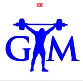 Blauw XL GYM muursticker - Sportschool stikker - Sportieve kinderkamer sticker - 58 x 80 cm - Nr102
