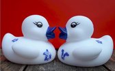 DUTCH DUCKY Delfts Blauw badeend mini per set van 10 stuks