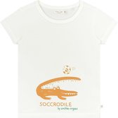 Smitten Organic - Voetballende Krokodil Katoen T-Shirt - Bamboo fresh