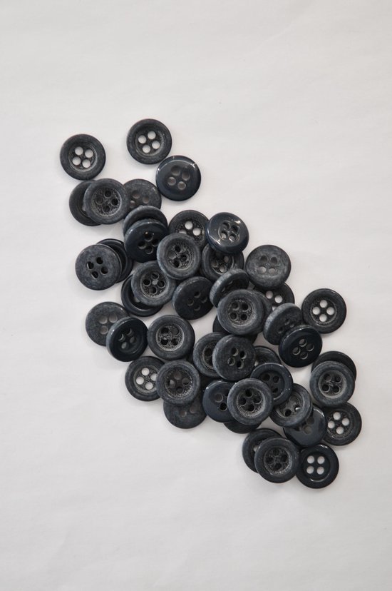 Lot De 50 Boutons Ronds 4 Mm 2 Trous - Noir Et Blanc - Pour Créativité Et Couture