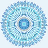 MyHobby Borduurpakket –  Blauwe mandala 50×50 cm - Aida stof 5,5 kruisjes/cm (14 count)