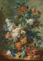 MyHobby Borduurpakket – Stilleven met bloemen (Van Huysum) 50×70 cm - Aida stof 5,5 kruisjes/cm (14 count)