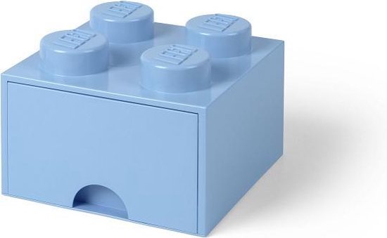 Bewolkt eerlijk kalf Set van 4 - Opbergbox Brick 4, Lichtblauw - LEGO | bol.com