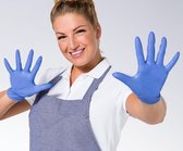 Soft Nitrile blauwe handschoenen voor persoonlijke en medische bescherming - Maat M (medium) – 100 stuks