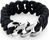 Armband The Rubz  Classic 15 mm black silver