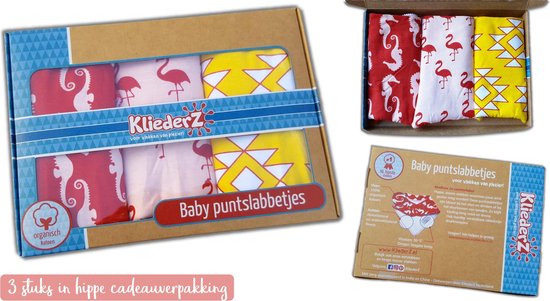 Slabbetjes baby meisje - Bandana kwijlslab - 3 stuks slabbers BB01a van Omaalie. — afbeelding 4