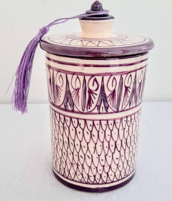 Présentation Céramique Peinte Tajin - Artisanat Marocain Asfi - Modèle Tetuan Kabir