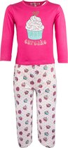 Amantes Meisjes Pyjama roze/fuchsia Cup Cake - maat 128/134