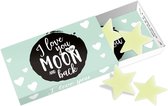Paper Art Greeting box - kadootje - I love you to the moon and back - verpakt per 2 stuks