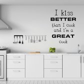 Muursticker Great Cook | Muursticker keuken | Keuken stickers | Decoratie | Keuken decoratie | Muursticker laten maken