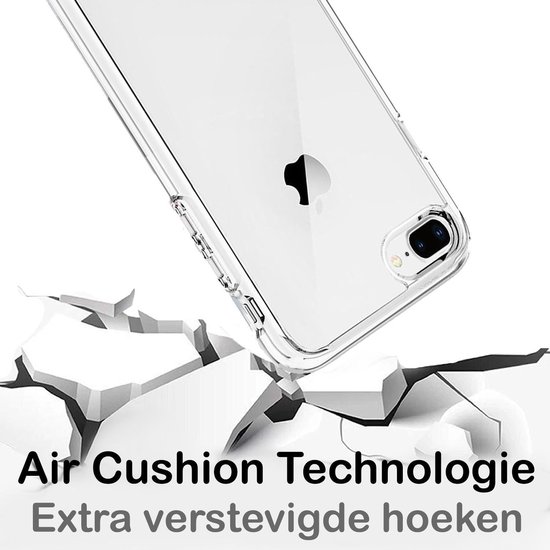 Hoesje Geschikt voor iPhone 7/8 Plus Hoesje Siliconen Case Hoes - Hoes Geschikt voor iPhone 7/8 Plus Hoes Cover Case - Transparant - BTH