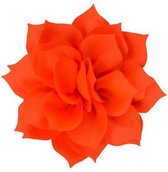 Alligatorknip, haarknip, haarspeld, knipje Lotusbloem bloem meisje (ca. 7cm) neon oranje - gratis verzending