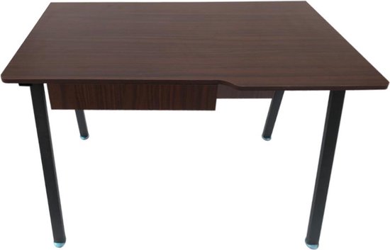 Table d'ordinateur de bureau Tough - vintage industriel - bois brun métal noir