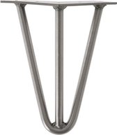 Raw steel massieve 3-punt hairpin tafelpoot 20 cm