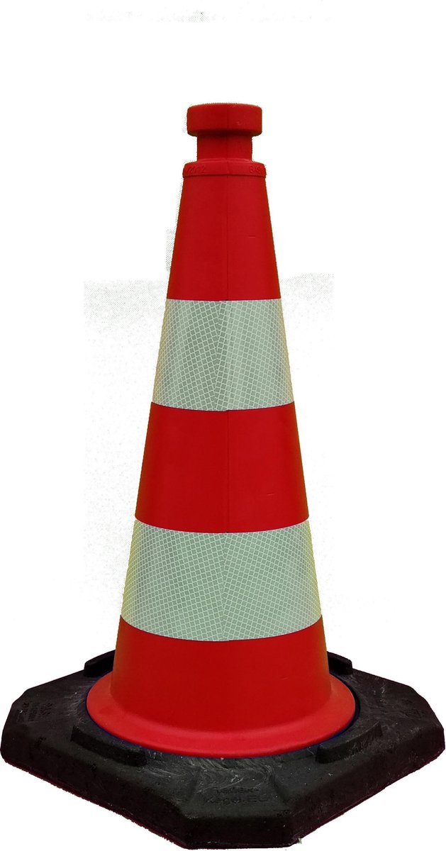 Verkeerskegel - Pion - Ri-traffic- Verzwaard - 50cm hoog - Reflecterend - klasse 2