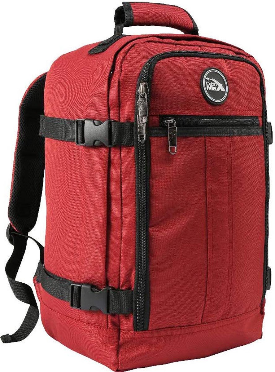 CabinMax Metz Reistas – Handbagage 20L Ryanair – Rugzak – Schooltas - 40x25x20 cm – Compact Backpack – Lichtgewicht – Oxide Rood