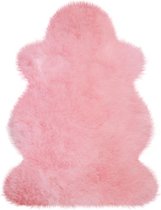 Australisch-lamsvel-schapenvacht-roze-100x68 cm ( kwaliteitsvacht ! )