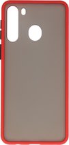 Hardcase Backcover voor Samsung Galaxy A21 Rood