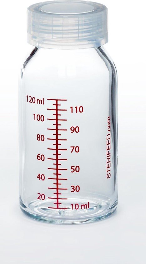 Flacons de conservation du lait maternel Sterifeed - verre - 120 ml - lot  de 10 pièces